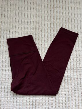 Lululemon Wunder Under Burgundy/Maroon Leggings Size 10